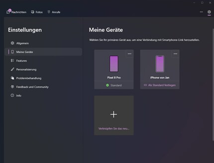 Vous pouvez même coupler plusieurs smartphones avec Phone Link, mais n'avoir qu'une seule connexion active à la fois.