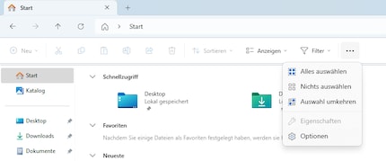 You can click your way through to the options (identical in English).