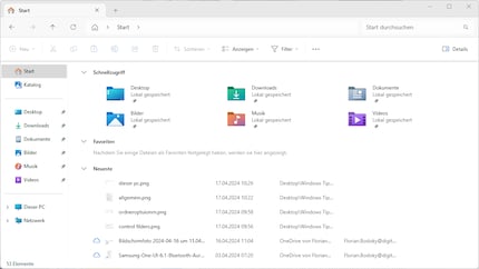 Start view displays various files instead of drives.