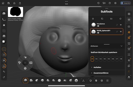 Les sous-outils peuvent être modifiés individuellement.